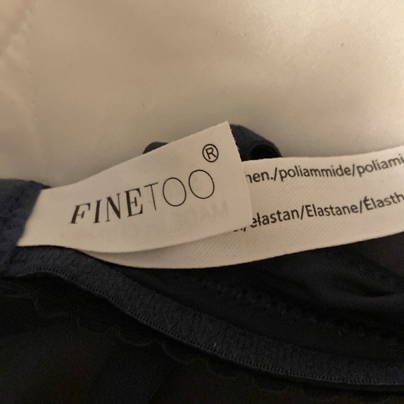 NWOT Fine Too Navy Bra - Picture 4 of 6